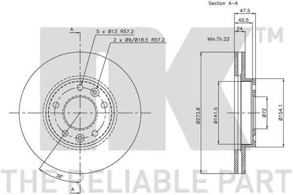 Handler.Part Brake disc NK 203506 3