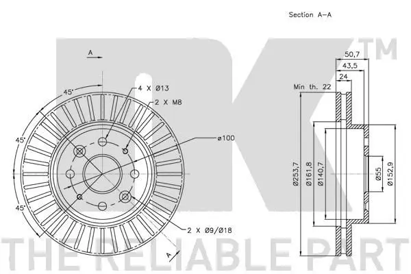 Handler.Part Brake disc NK 203516 3