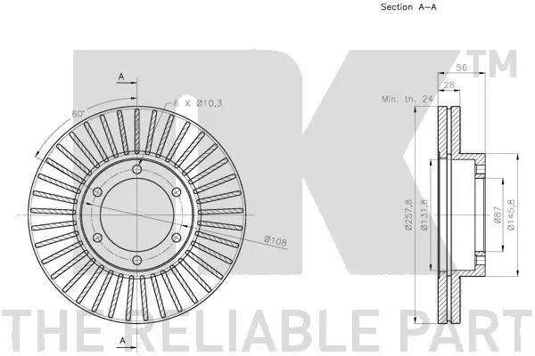 Handler.Part Brake disc NK 203535 3