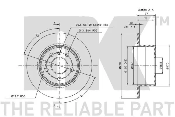 Handler.Part Brake disc NK 203626 3