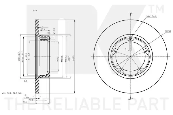 Handler.Part Brake disc NK 203733 3