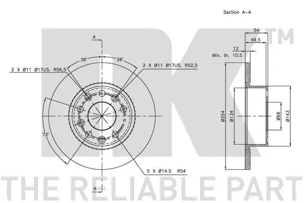 Handler.Part Brake disc NK 203923 3