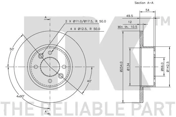 Handler.Part Brake disc NK 203924 3