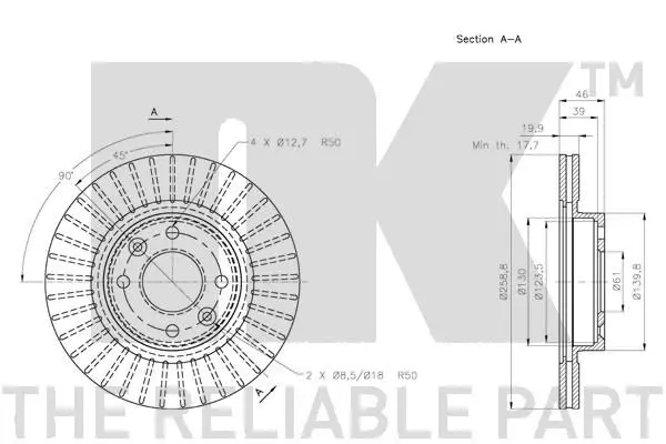 Handler.Part Brake disc NK 203949 2