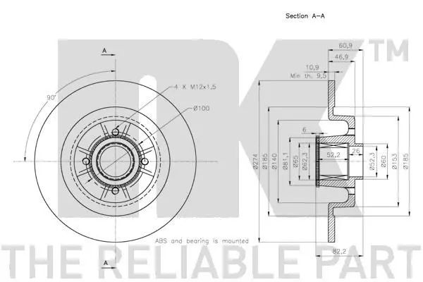 Handler.Part Brake disc NK 203967 3