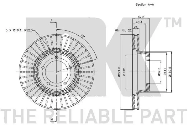 Handler.Part Brake disc NK 204023 3