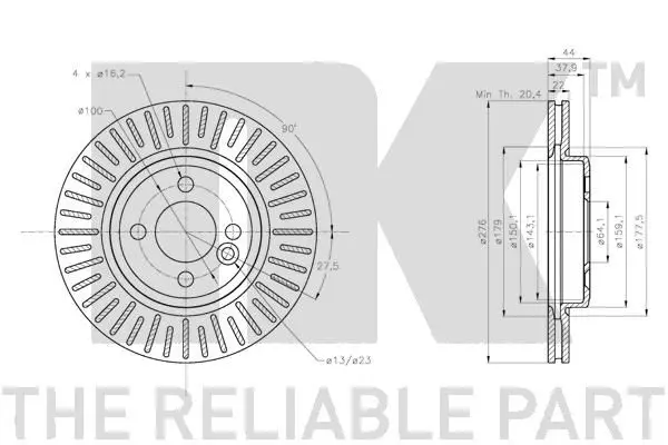 Handler.Part Brake disc NK 204050 3