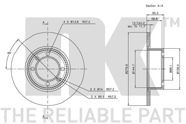 Handler.Part Brake disc NK 204104 2