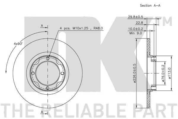 Handler.Part Brake disc NK 204510 2