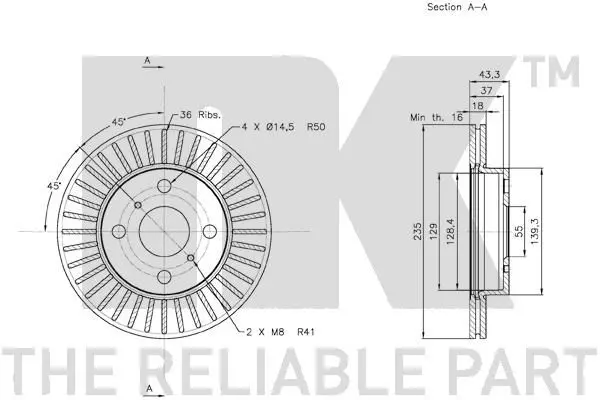 Handler.Part Brake disc NK 3145100 3