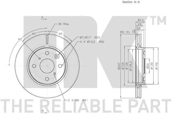 Handler.Part Brake disc NK 3145102 3