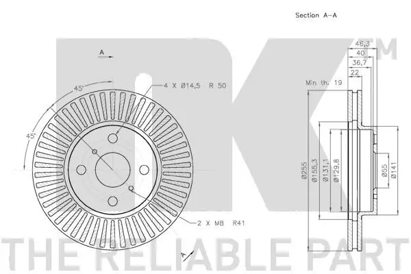 Handler.Part Brake disc NK 2045107 3