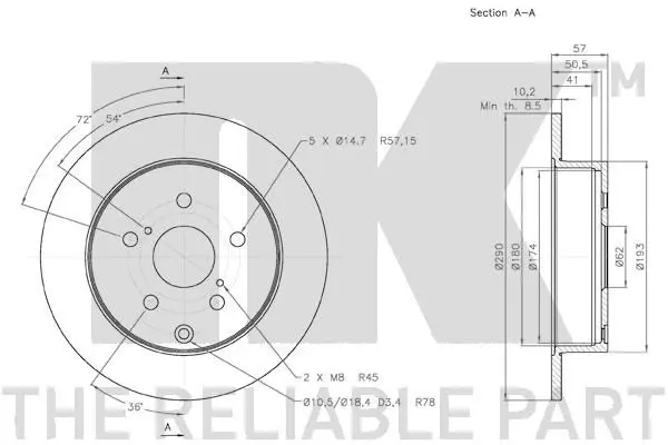 Handler.Part Brake disc NK 3145112 3