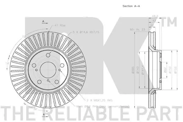 Handler.Part Brake disc NK 3145122 3