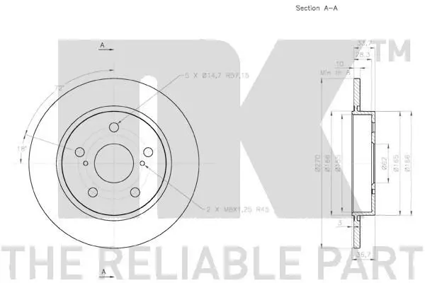 Handler.Part Brake disc NK 3145123 3