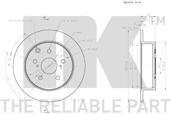 Handler.Part Brake disc NK 3145126 3