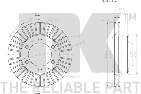 Handler.Part Brake disc NK 2045140 3