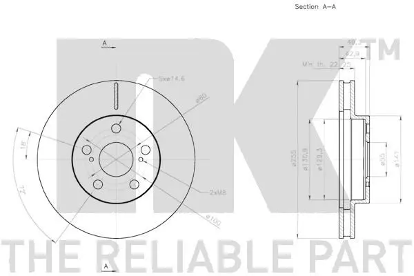 Handler.Part Brake disc NK 2045142 3