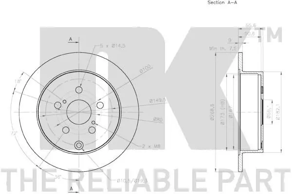 Handler.Part Brake disc NK 3145156 3