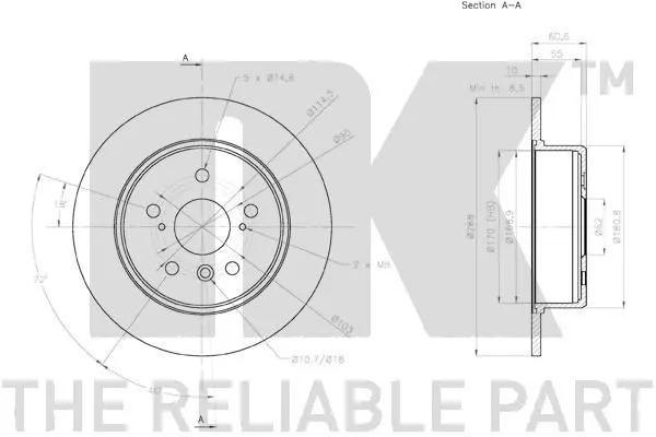 Handler.Part Brake disc NK 2045158 3