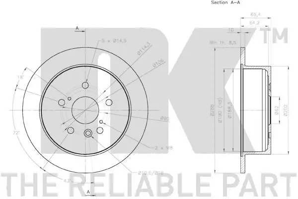 Handler.Part Brake disc NK 2045160 3