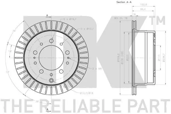 Handler.Part Brake disc NK 2045161 3