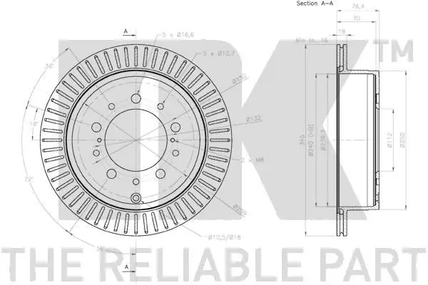 Handler.Part Brake disc NK 2045162 3