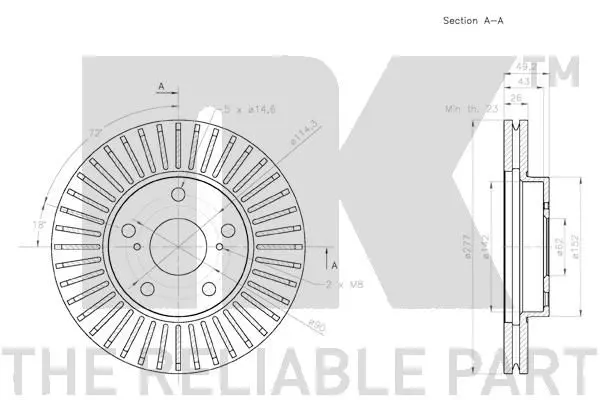 Handler.Part Brake disc NK 3145170 3