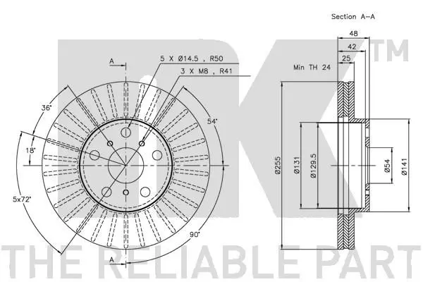 Handler.Part Brake disc NK 204538 2