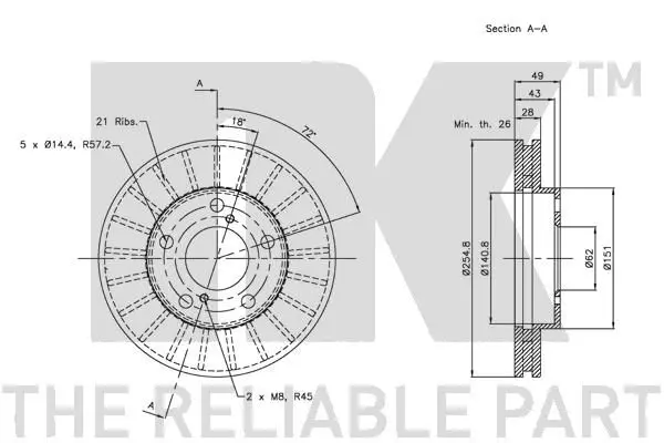 Handler.Part Brake disc NK 204547 3