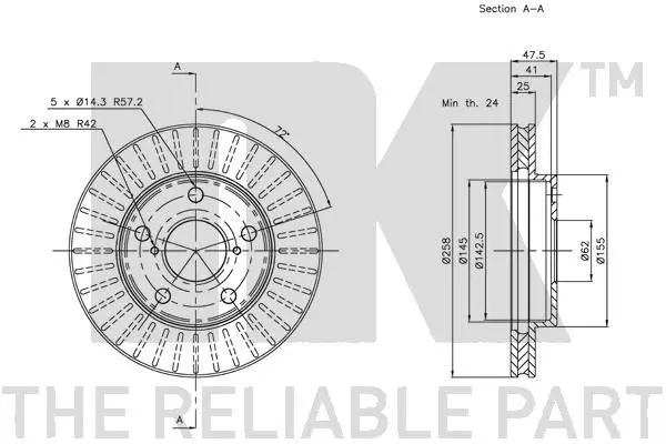 Handler.Part Brake disc NK 204555 2