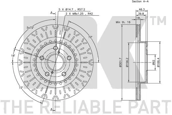 Handler.Part Brake disc NK 204562 3