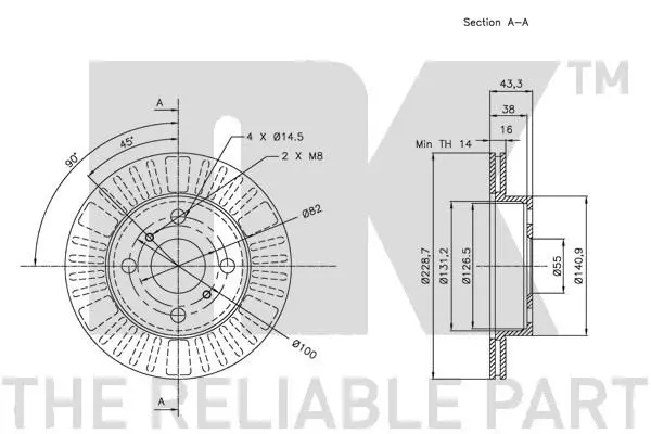 Handler.Part Brake disc NK 204566 3