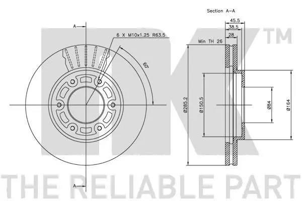 Handler.Part Brake disc NK 204567 3