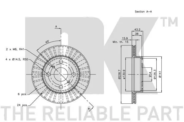 Handler.Part Brake disc NK 204571 3