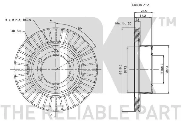 Handler.Part Brake disc NK 204577 3