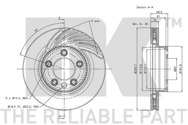 Handler.Part Brake disc NK 2047102 3