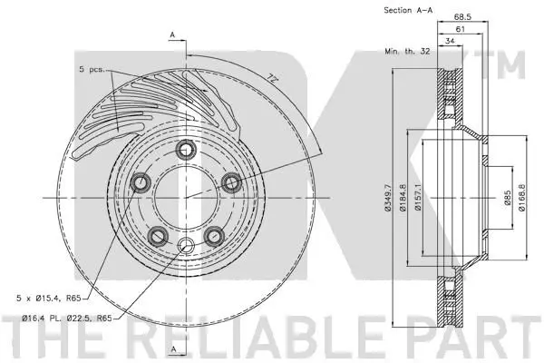 Handler.Part Brake disc NK 3147105 3