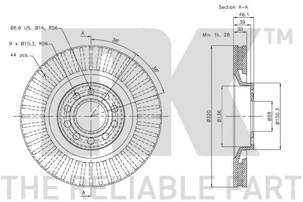 Handler.Part Brake disc NK 3147107 3