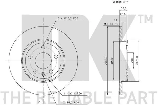 Handler.Part Brake disc NK 2047111 3