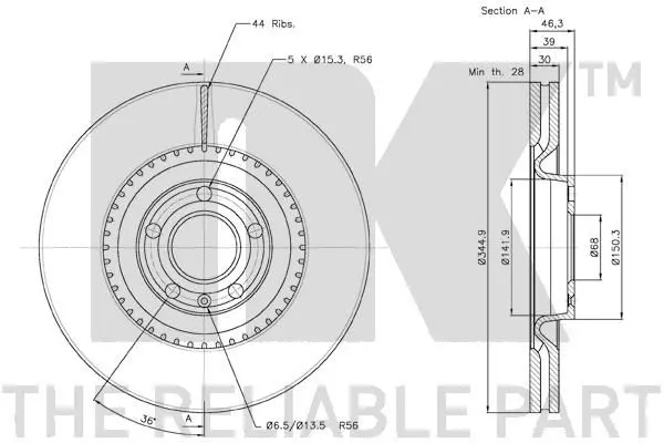 Handler.Part Brake disc NK 3147112 3