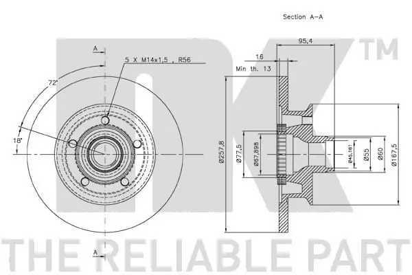 Handler.Part Brake disc NK 2047118 2