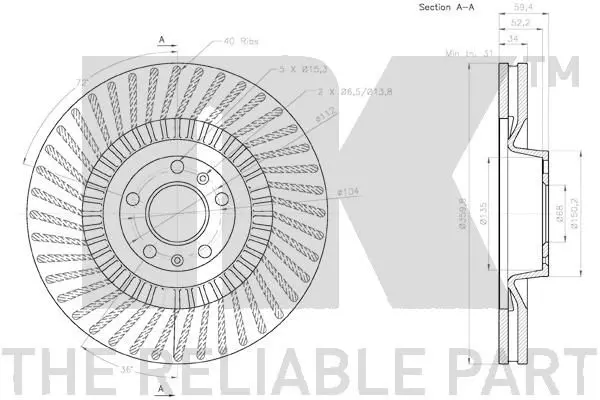 Handler.Part Brake disc NK 2047125 3