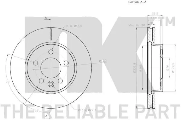 Handler.Part Brake disc NK 2047139 3