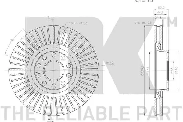 Handler.Part Brake disc NK 3147140 3