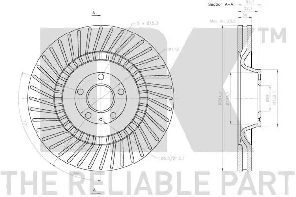 Handler.Part Brake disc NK 2047159 3