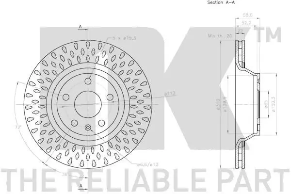 Handler.Part Brake disc NK 2047163 3