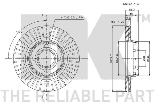 Handler.Part Brake disc NK 204740 3