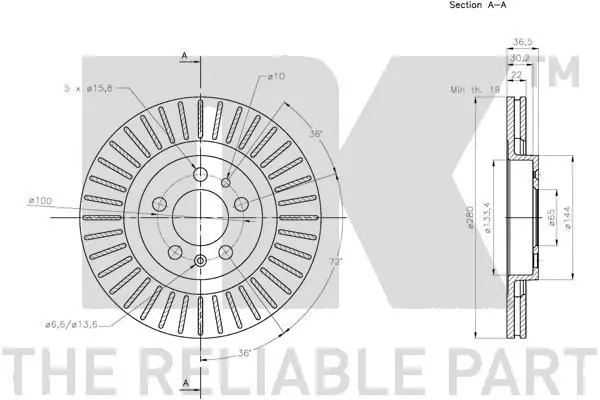 Handler.Part Brake disc NK 204759 3