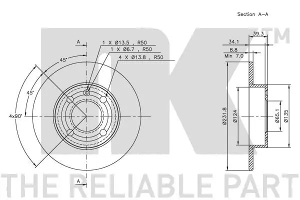 Handler.Part Brake disc NK 204771 3